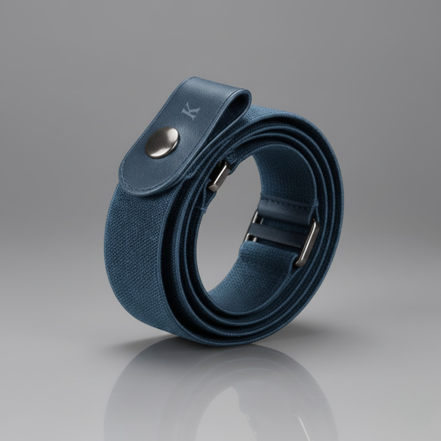 KESTON BUCKLE FREE BELT - DARK BLUE