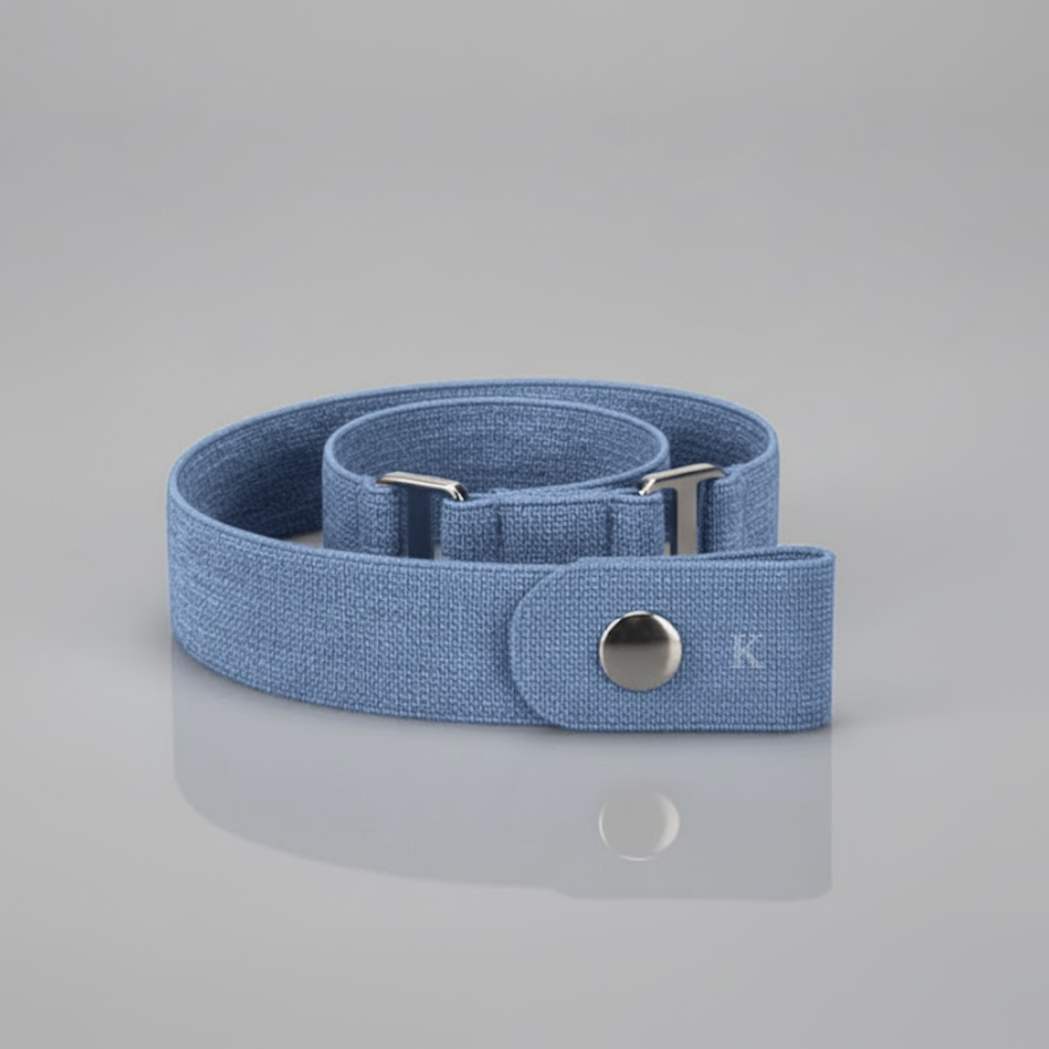 KESTON BUCKLE FREE BELT - LIGHT BLUE