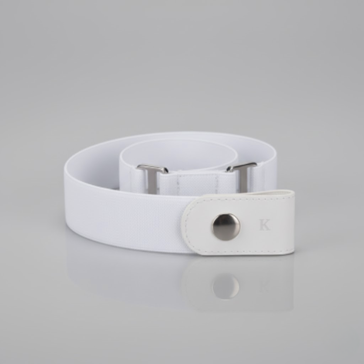 KESTON BUCKLE FREE BELT - WHITE